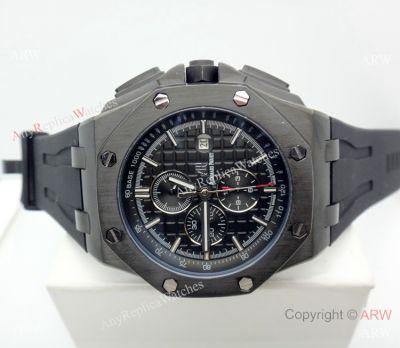 Solid Black Audemars Piguet Royal Oak Offshore Automatic Watch